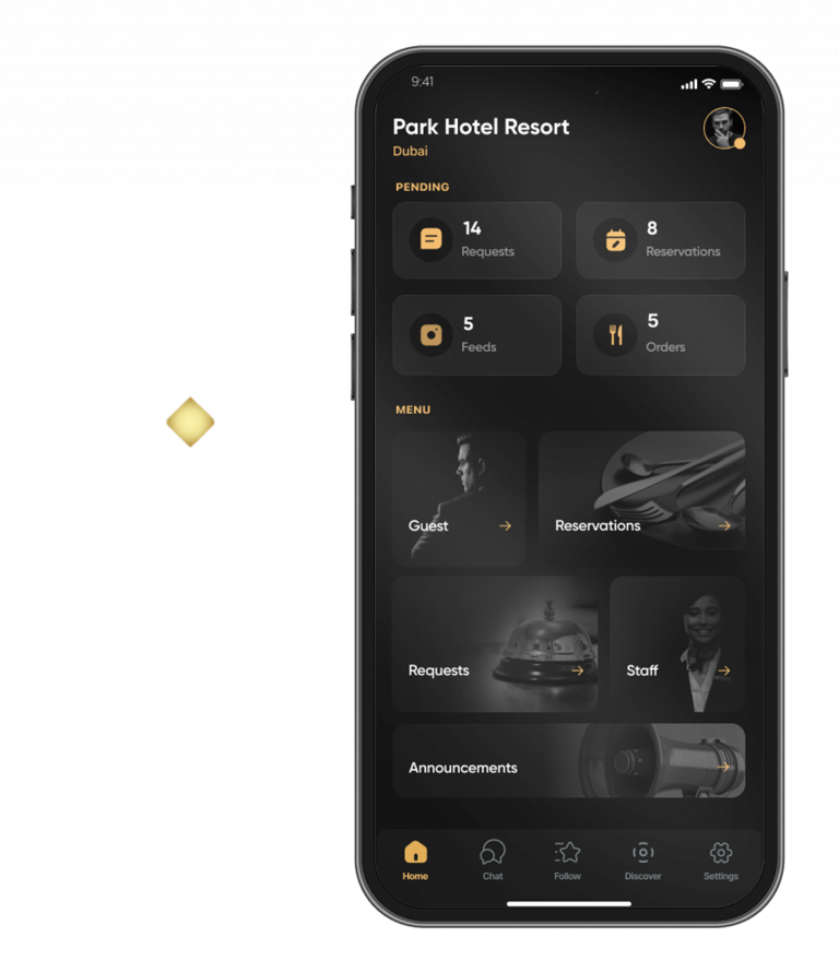 Hotelier by Staytus mobile app preview